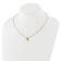 14K Yellow Gold Polished Heart Paperclip Link Necklace