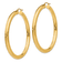 14k Yellow Gold Polished 2 3/8" Tube Hoop Earrings