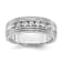 Rhodium Over 14K White Gold Lab Grown Diamond SI1/SI2, G H I, Polish and
Satin Men's Ring
