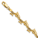 14k Yellow Gold Polished 3D Reversible Dolphin Bracelet