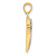 14k Two-tone Gold Polished and Diamond-Cut Cross Pendant