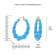 14K Yellow Gold Over Sterling Silver Bamboo Acrylic Hoops in Blackberry