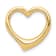 14k Yellow Gold 3D Polished Heart Chain Slide Pendant