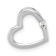 Rhodium Over 14k White Gold Diamond Heart Chain Slide Pendant