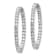 Rhodium Over 14K White Gold Oro Spotlight Lab Grown Diamond SI+, H+,
Hoop with Safety Clasp Earrings
