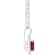 7mm Cushion Garnet 1/6 ctw Diamond Rhodium Over Sterling Silver Halo
Pendant with Chain