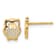 14k Yellow Gold Textured Owl Stud Earrings