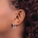 Rhodium Over Sterling Silver Polished and Satin 2.5mm Twist Hoop Earrings