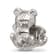Sterling Silver Enamel Bear with Red Heart Bead