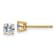 14K Yellow Gold 1/2ct. 4.0mm Round D E F Pure Light Moissanite Earrings