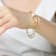 Pear Shape Freshwater Pearl Station Bracelet In 14K Gold Over Sterling Silver