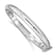 Rhodium Over Sterling Silver 7mm Fancy Hinged Bangle Bracelet