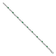 Rhodium Over 14k White Gold Diamond and Emerald Bracelet