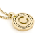 Cardano Initial C Pendant Necklace In 18K Gold Over Bronze