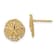 14k Yellow Gold Textured Sand Dollar Stud Earrings