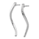 Rhodium Over 14K White Gold Long Curled Dangle Earrings