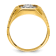 10K Two-tone Yellow and White Gold Textured and Enamel Diamond Blue
Lodge Masonic Ring 0.1ctw