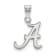 Rhodium Over Sterling Silver LogoArt University of Alabama Small Pendant