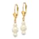 10k Yellow Gold 3-3.5mm and 5-5.5mm Semi-Round Freshwater Cultured Pearl
Dangle Earrings