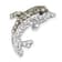 Rhodium Over Sterling Silver Polished Crystal Dolphin Chain Slide Pendant