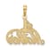 14k Yellow Gold Textured #1 Mother pendant