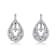 CZ Pear Shape Drop Earrings In Sterling Silver