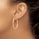 14k Rose Gold Polished 1 3/8" Endless Tube Hoop Earrings