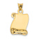 14k Yellow Gold Polished and Textured I Love You Pendant