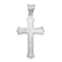Rhodium Over 14k White Gold Diamond-Cut Crucifix Pendant