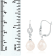 7-7½mm White Cultured Freshwater Pearl and Cubic Zirconia Rhodium Over
Sterling Silver Earrings