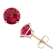 Lab-Created Ruby Stud Earrings In 10K Gold