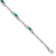 Rhodium Over 10k White Gold Diamond and Emerald Bracelet