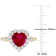 Lab Created Ruby & White Topaz and White Diamond 10k Yellow Gold
Ring 3.49ctw