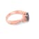 9x7mm Oval Aquamarine and White CZ 18K Rose Gold Over Sterling Silver
Ring, 1.54ctw