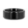 INFINITY Black Tungsten Ring with Beveled Edges 8mm