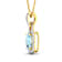 1.65ctw 14K Yellow Gold Aquamarine and White Diamond Pendant with 18
inch Cable Chain