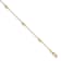 14K Yellow Gold Polished and Diamond-cut Heart with 1-inch Extension Anklet