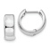 Rhodium Over 14k White Gold Polished 1/2" Hinged Hoop Earrings