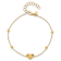 14K Yellow Gold Polished and Diamond-cut Heart and Beads Plus 1 Inch
Extension Bracelet