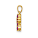 10k Yellow Gold and Rhodium Over 10k Yellow Gold 0.3 cttw Ruby and
Diamond Cross Pendant