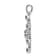 14K White Gold 1/4ct. Blue and White Diamond Snowflake Pendant