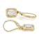 Moissanite Emerald-Cut Solitaire Drop Earrings in 14K Gold Over Sterling Silver