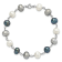 Rhodium Over Sterling Silver Multi-color Freshwater Pearl
Necklace/Bracelet/Earring Set