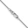 Rhodium Over 18K White Gold 1mm Solid Diamond-Cut Spiga 16 Inch Chain