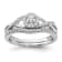 Rhodium Over 14K White Gold Lab Grown Diamond Complete Halo Engagement
Ring 0.282ctw