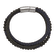 Leather and Stainless Steel Polished with Blue Chalcedony Tiger's Eye Bracelet
