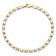 14K Two-tone Gold Diamond-Cut Fancy Link Bracelet