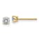 14K Yellow Gold 1/3ct. 3.5mm Round J-K Color Moissanite Earrings