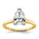 14K Yellow Gold With White Gold Accents 2 ct. G H I True Light Pear
Moissanite Solitaire Ring