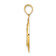14k Yellow Gold Textured HILTON HEAD Lighthouse Round Charm